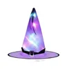 10 Styles Halloween LED chapeaux de fête lumineux mascarade habiller chapeau de sorcière divers styles au choix C70816J