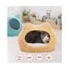 Cat Beds Furniture Pet Woven Bed House Kitty Condo Sleeping For Cats And Puppies Ventilate Cave S L Two Size Good Summer7695240
