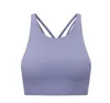 Lu-131 Anti Gloss Kobiety Camis Wysokiej Okrągłe Neck Bra Bra Sexy Back Anti-Shock Running Bielizna Siłownia Odzież damska Tank Topy