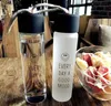 8 Colors Frosted Glass Transparent Water Bottle Bottles Drink Cup With Lid Tumbler Tea Mug Adult Outdoor Sport Portable Glasses Cups Kid Children School