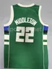 2022 Mens 75th City Basketball Giannis 34 Antetokounmpo Khris 22 Middleton Throwback Ray 34 Allen 1 Oscar Robertson Broderie Modifier