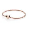 925 pure silver rose gold bracelet adjustable base chain Korean Pandora DIY Beaded