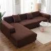 Łatwa pamięć masowa Elastyczna kanapa Pokrywa Sofa Loveseat Sofy Pokrywy do salonu Segmental Slipcover Fotel Meble Solid 24 Kolory