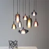 Anhänger Lampen Nordic Farbe Doppel Glas Lichter Schlafzimmer Lampe Wohnzimmer Luxus Haus Esszimmer Diamant Dekorative Hängende Leuchten