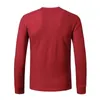 Algodão Vermelho Waffle Tshirt Homens Marca Casual Slim Fit Henley Camisas Manga Longa T-shirt Homens Outono Inverno T Camisa Masculino 210522