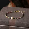 Faceted Färgglada Tourmaline Beaded Armband Kvinnor Naturlig Pearl Amethyst Strawberry Quartz Gemstones Party Beach Jewellr