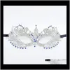 Masques Fournitures de fête Accueil Gardenlace Incrusté de diamants Night Club Masque pour les yeux sexy Mascarade Danse Halloween Maskdot Cérémonie d'ouverture Dot Naissance