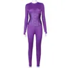 Våren och sommaren fast färg Girdle Front Zipper Casual Jumpsuit Suit Temperament Wild Sports Suit CX220303