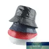 Chapeau de seau réversible en cuir imprimé à pois sur deux côtés, chapeau de pêcheur imperméable, casquette de soleil, chapeaux de pêche pour femmes et hommes, prix d'usine, conception experte, qualité, dernier style