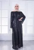 Casual Dresses Dubai Kimono Hijab Muslim Dress Saudi Arabia African For Women Kaftan Turkish Islam Clothing Caftan Marocain Black Sequin Aba