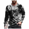 Men's Plus Size Tees & Polos 3D T-Shirts 2022 Optical Illusion Graphic T-Shirt Print Daily Spring Long Sleeve Tops Exaggerated Around Neck Rainbow Street