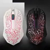 RGB Backlight Gaming Mouse 1600 DPI 4 Botões Programáveis ​​USB Ratos Fios Lol Lol Jogador PC Laptop