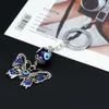 2021 Evil Eye Brelok Dla Kobiet Dziewczyn Ladies Niebieski Kryształ Butterfly Car Key Łańcuchy Pierścionek Torba Wisząca Tickets