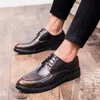 Chaussure pour hommes chaussures de soirée à lacets hommes chaussures Oxford formelles élégantes en cuir verni noir robe de mariée chaussures homme chaussures