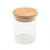 Creative Dry Herb Storage Jars Med Trä Lock Glasflaskor Transparent Stor Container Tom Flaska