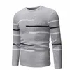 Zimaa Mężczyźni Slim Fit Sweter Jesień Zima Turtleneck Strip Design Casual Patchwork Swetry Mężczyzna Dzianiny Pullover Znosić Y0907