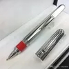 Penna promozionale Edizione limitata Serie M Penna roller magnetica in metallo grigio e argento Cancelleria per ufficio liscia per scrittura di lusso