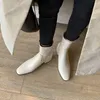 موجزة أساسية أحذية امرأة كعوب الخريف الشتاء مؤسسة جلد طبيعي الكاحل السيدات عارضة حفلة موسيقية 210528