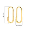 Orecchini a bottone geometrici semplici con spilla da balia Orecchini piccoli con graffetta in metallo color oro/argento per gioielli alla moda da donna