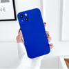 Klein Blue Silicone iPhone 13 12 11 Pro Max XR X XS Candy Solid Color 소프트 TPU 전화 Shockproof 커버