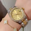 Damskie Luksusowe Zegarki Najwyższej Jakości Ruch Kwarcowy 316L Pasek ze stali nierdzewnej Składana Klamra Kryształ Diament Design Wristwatches Lady Prezent