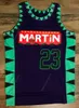 Martin Payne TV-Show Marty Mar #23 Basketball-Trikot, Herren, genäht, Lila, Größe S-XXL, hochwertige Trikots