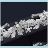 Headbands Jewelryforseven Handmade Women Headpeice Sparkling Crystal Headband Flower Band Tiara Bride Wedding Hair Jewelry Aessories Jl Drop