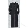 جاكيت كاهن الكنيسة Cassock Clergy Robe Preacher Men Trench Coats Liturgical Stand الياقة واحدة الصدر جوقة الوزير