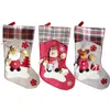 NewChristmas Hanging Sokken Mooie Gift Bag Doll Models Cartoon Santa Claus Snowman Big Stocking Party Nieuwjaar levert EWF6006