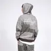 Sweats à capuche homme Slatt American street hiphop hip hop patchwork motif noix de cajou Sweat à capuche ample