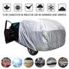 Universal SUV / Sedan Cubiertas completas para autos Al aire libre Impermeable Sol Lluvia Protección contra la nieve UV Coche Paraguas Plata S-XXL Auto Funda T200730