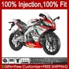 Kit di iniezione per Aprilia RSV4 RSV1000R RSV-1000 2009 2010 2012 2012 2013 2014 2015 39No.76 RSV1000RR 09-15 RSV 1000 RSV1000 R RR 09 10 11 12 13 14 15 Fareo di Rosso verde rosso