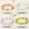 Irregular Chips Strands Natural Stone Bracelet Asymmetry Beads Crystal Quartz Gravel Stretch Bracelets Bangles for Women Girls