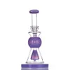 8,5-дюймовый фиолетовый кальян стеклянный бонг труба 14,4 мм женское суставовное суставное молоко молока фиолетовые цветные буровые установки