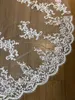 1 Layer Lace Appliqued Bridal Wedding Veil Long Comb Wedding Accessories Mantilla velos de novia EE2003 X0726