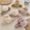 Épingles à cheveux en peluche pour femmes et filles, épingles à cheveux en fausse fourrure, Barrette en forme de crabe, couvre-chef pour femmes et filles, hiver