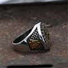 Cluster Rings Fashion Retro Nordic Viking Letter Ring Men's Punk Hip Hop Rock Party Locomotive Jewelry Accessories Gift Wholesale