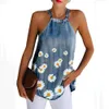 Women Boho Halter Tank Tops Vest Off Shoulder Beach female Sexy Tees Cami for Summer Tshirt Backless Ladies Halter Tee Top 210625