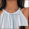 Ciondolo Moda Collane lunghe Estate Stile Boemia Oro Sier Colore Stella Luna Collana Donna Boho Pendenti Girocollo Gioielli G2 Consegna a goccia