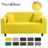 Elastic Stretch Sofa Cover For Living Room Solid Color Knitting Chair Protecto 1/2/3/4 Seat Housse Canape 211207