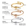 3pcs/ Set Tri Color Stainless Steel Cable Wire Beaded Charm Cuff Bangle Bracelet For Women Ladies Anniversary Statement Promise Occasions