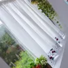 Curtina cortina pano branco curto com azul lace vermelho cereja metade para café cozinha pequena janela decoração flor bordada