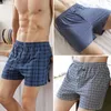Underpants 2/3Pcs Men's Classic Grid 2021 Fashion Casual Slim Breathable Underwear Loose Men Sexy Comfortable Boxer Home