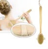 Brosses de nettoyage en bois, brosse corporelle à poils naturels, masseur, bain-douche, manche Long, épurateur de Spa pour le dos, 742cm3700892