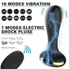 Nxy vibratorer elektrisk chock anal vibrator e stim plug wireless remote control buttplug vibring dildo anus dilator manlig prostata massag 1119