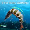 6 renk 12.5 cm 21.5g ABS Bas Alabalık için Balıkçılık Lures Çok Eklemli Swimbaits Yavaş Batan Biyonik Yüzme Cazibesi Tatlı Su Tuzlu Su