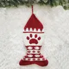 Boże Narodzenie Pet Stocking Dzianiny Boże Narodzenie Dekoracje Prezent Skarpetki Woolen Jacquard Xmas Prezenty Torba Hurtownie