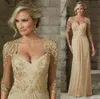 Chiffon Dantel Denizkızı Gelin Elbiseler Annesi Yarım Kabuk Aletleri İnciler Akşam Elbise 2020 Artı Boyut Düğün Anne Dress6738517