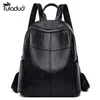 Women Leather Backpack College Preppy School Bag for Student High Quality Youth Laptop Girls Ladies Daily Back Pack Shop Trip Q0528
