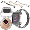 Cassa in zircone Bling con cinturino in acciaio inossidabile di lusso per Apple Watch Series 7 6 5 4 3 SE Diamond Band Cover